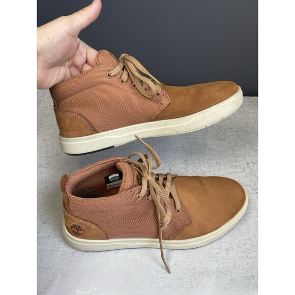 Timberland Davis Square Chukka Boots Men\'s 8.5 M Wheat Nubuck Comfort Lace Up main image 5